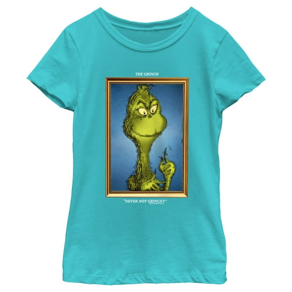 Girl's Dr. Seuss Framed Grinch Painting  Graphic T-Shirt