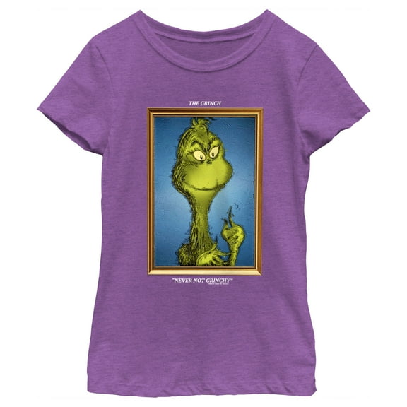 Girl's Dr. Seuss Framed Grinch Painting  Graphic T-Shirt