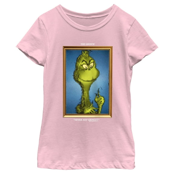 Girl's Dr. Seuss Framed Grinch Painting  Graphic T-Shirt