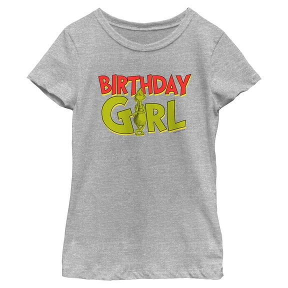 Girl's Dr. Seuss Grinch Birthday Girl Graphic T-Shirt