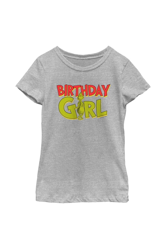Girl's Dr. Seuss Grinch Birthday Girl Graphic T-Shirt