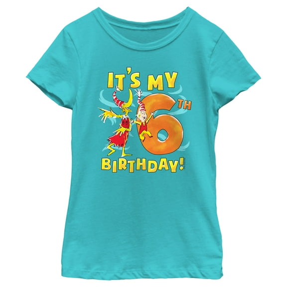 Girl's Dr. Seuss It's My 6th Birthday  Graphic T-Shirt