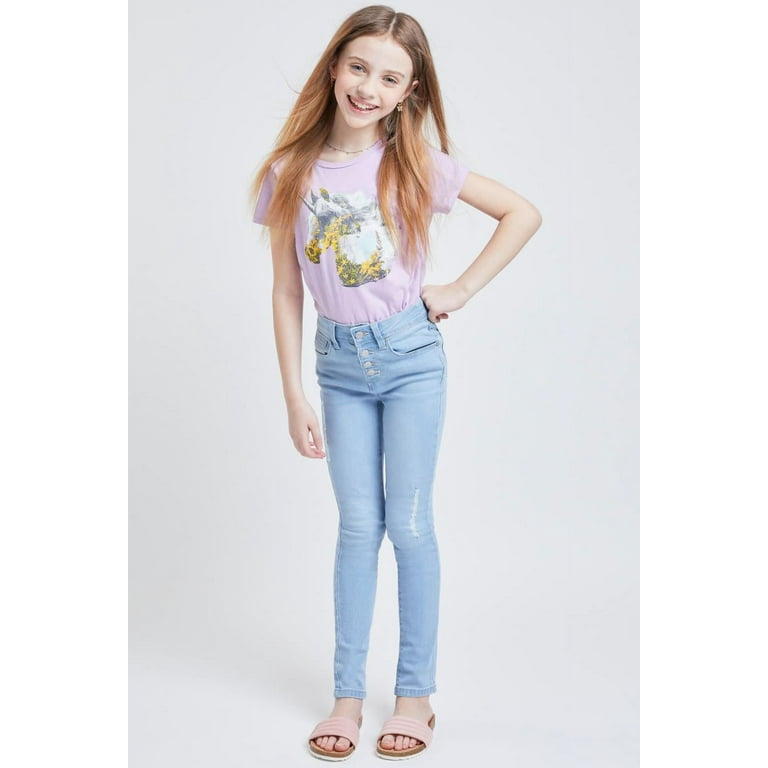 Girl's Dream Button Fly High Rise Skinny Jean 