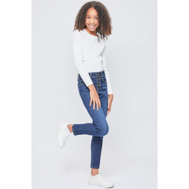 Girl's Dream Button Fly High Rise Skinny Jean 