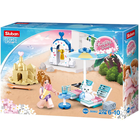 Girl s Dream Paradise Beach Building Brick Kit (102 pcs)