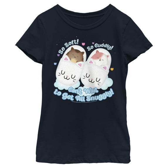 Girl's DreamWorks: Gabby's Dollhouse Can't Wait to Get All Snuggly Graphic Tee Navy Blue X Small