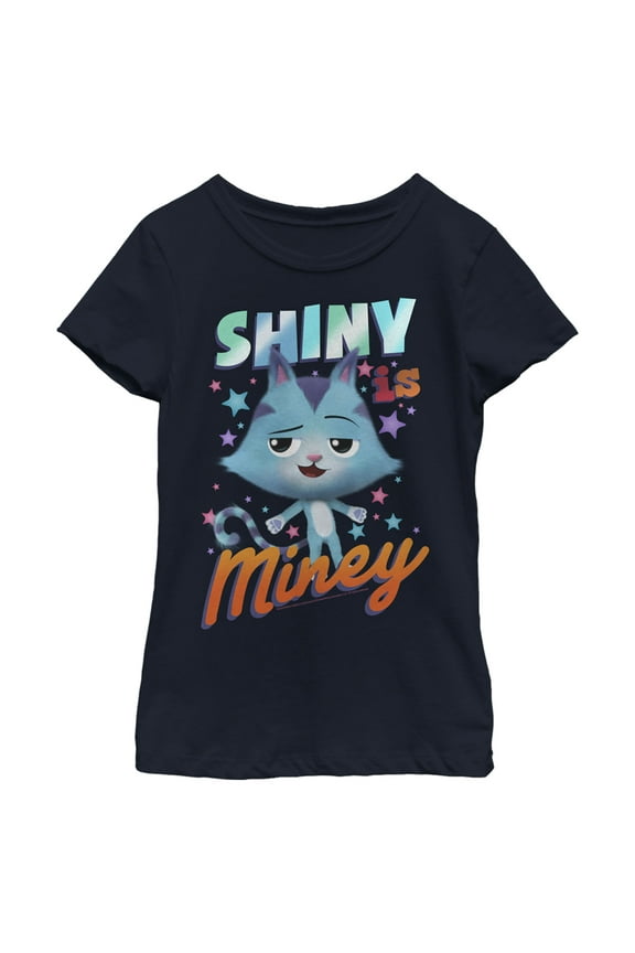 Girl's DreamWorks: Gabby's Dollhouse CatRat Shiny is Miney Graphic Tee Navy Blue X Small