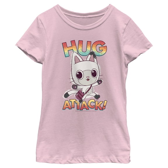 Girl's DreamWorks: Gabby's Dollhouse Hug Attack Pandy Paws  Graphic Tee Light Pink Medium