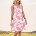thumbnail image 1 of Girl's Dresses Flower Beach Swim Cover Up Summer Sleeveless Tank Kids Clothing, 1 of 4