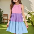 thumbnail image 1 of Girl's Dresses Sleeveless Tiered Swing A-Line Cute Midi Casual Sundress, 1 of 6