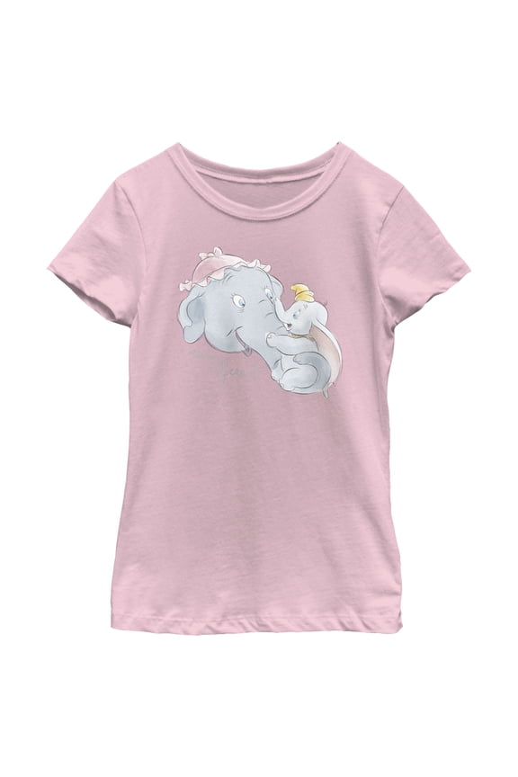 Girl's Dumbo Mrs. Jumbo Mommy's Peanut Graphic Tee Light Pink Medium