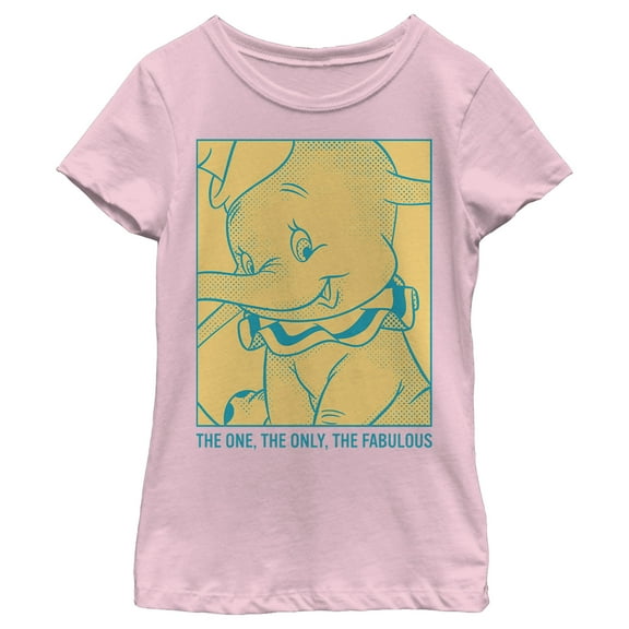 Girl's Dumbo The One, The Only, The Fabulous  Graphic Tee Light Pink X Large