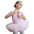 thumbnail image 1 of Girl's Elegant Ballet Dress Short Sleeve Dance Wear Sports Skirt Gymnastics Practice Dancing Leotardos, 1 of 7