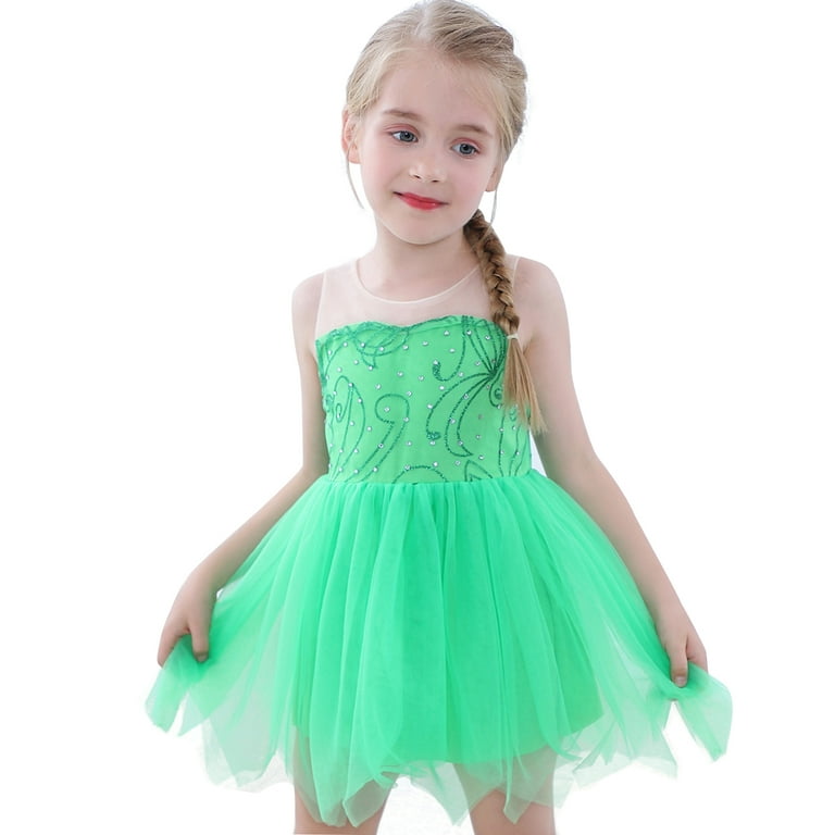 Girl s Elf Tank Top Short Mesh Tutu Dress Walmart