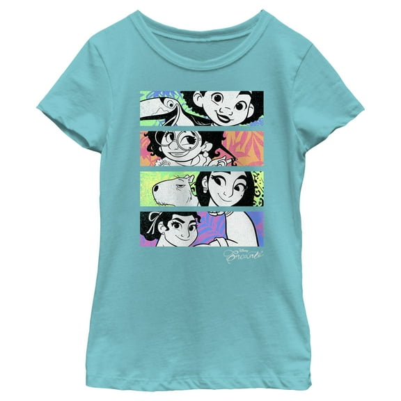 Girl's Encanto Family Box Up Graphic Tee Tahiti Blue Large
