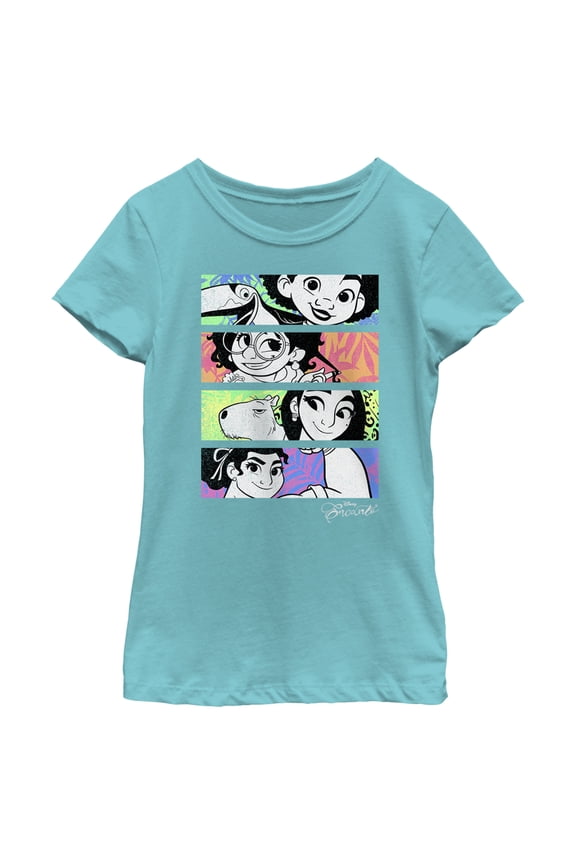 Girl's Encanto Family Box Up Graphic Tee Tahiti Blue Medium