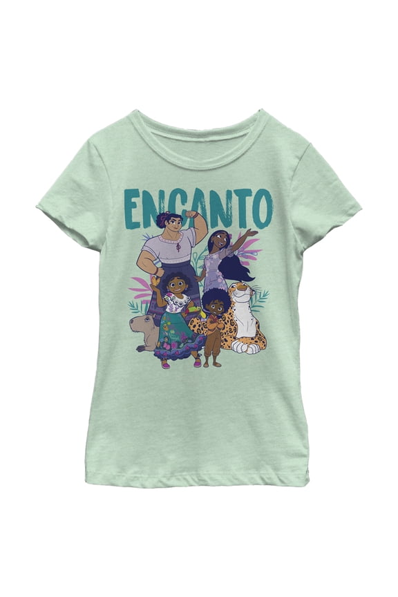 Girl's Encanto Family Graphic Tee Mint X Small