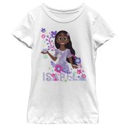 Girl's Encanto Isabela Graphic Tee White Large