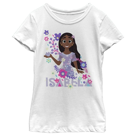 Girl's Encanto Isabela Graphic Tee White Large