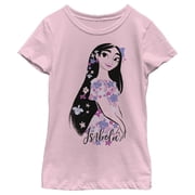 Girls Encanto Isabela Portrait Magical Floral Powers Graphic Tee Light Pink X Small