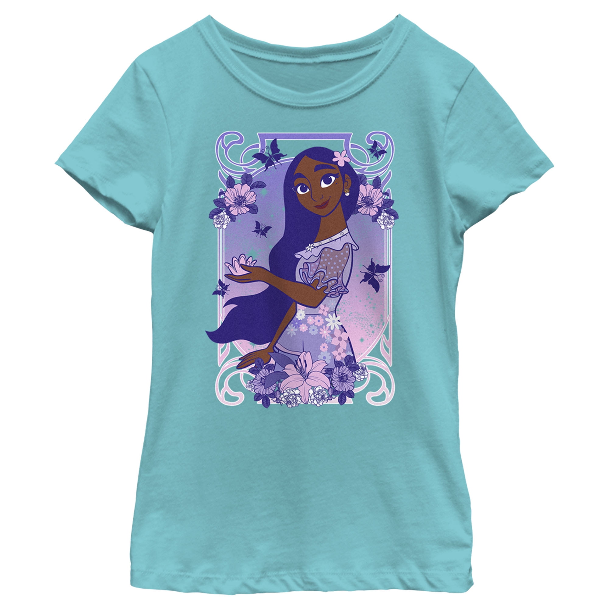 Girl's Encanto Isabela Pretty in Purple Graphic Tee Tahiti Blue X