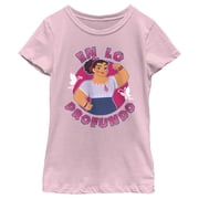 Girls Encanto Luisa En Lo Profundo Strong Graphic Tee Light Pink X Small