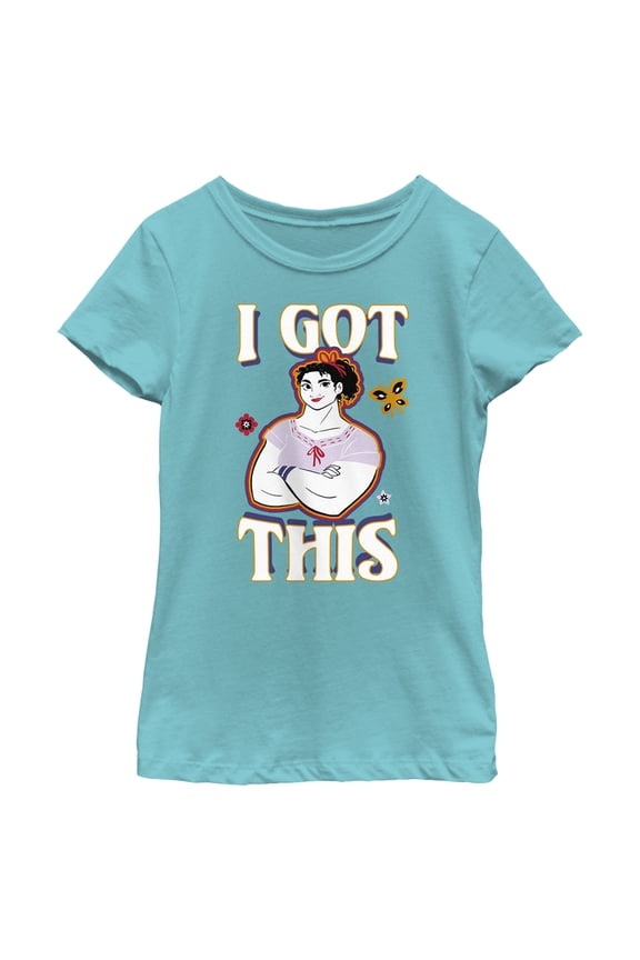 Girl's Encanto Luisa I Got This Motto with Butterfly Graphic Tee Tahiti Blue X Small