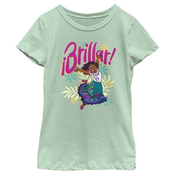 Girl's Encanto Mirabel Brillar Happy Dance  Graphic Tee Mint X Small