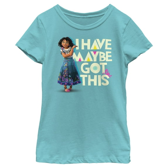 Girl's Encanto Mirabel I Have Maybe Got This Graphic Tee Tahiti Blue Small