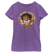 Girls Encanto Mirabel La Mejor Hermana Portrait Graphic Tee Purple Berry Medium