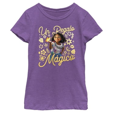 Girl's Encanto Mirabel Un Regalo Magico  Graphic Tee Purple Berry X Small