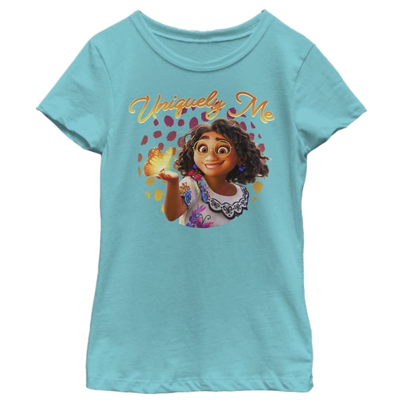 Girl's Encanto Mirable Uniquely Me Graphic Tee Tahiti Blue Medium
