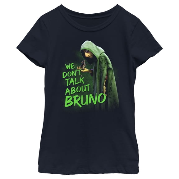 Girl's Encanto We Don't Talk About Bruno Graphic Tee Navy Blue Small