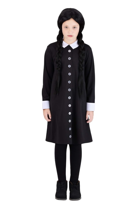 Girl's Essential Wednesday Addams Costume