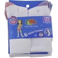 thumbnail image 1 of Girl`s Everyday Basic 6 Pack Athletic Crew Socks, FTL-C5000A6, 1 of 3