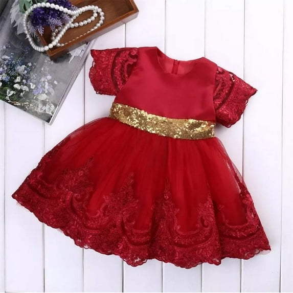 Girl's Fancy Red Dress