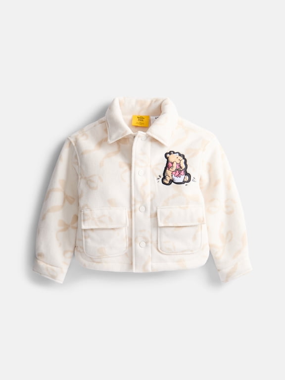 Girl's Faux Fur Coat Long Sleeve Minky Jacket, Sizes 4-12
