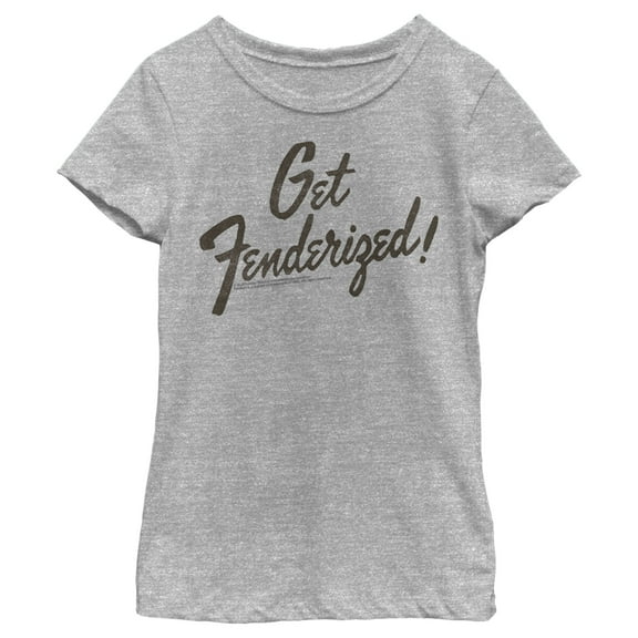 Girl's Fender Get Fenderized!  Graphic Tee Athletic Heather Medium