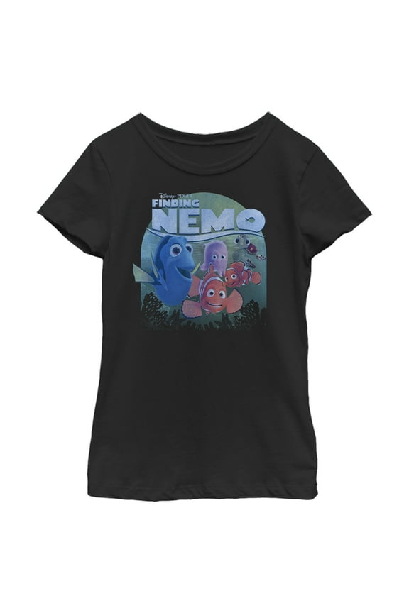 Girl's Finding Nemo Group Picture Graphic Tee Black X Large