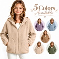 thumbnail image 1 of Girl's Fleece Hooded Jackets - Zip up Coat for Fall Winter - Soft Warm Long Sleeve Zipper Outerwear with Pockets, 1 of 9