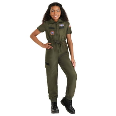 Girl's Flight Suit Top Gun Costume