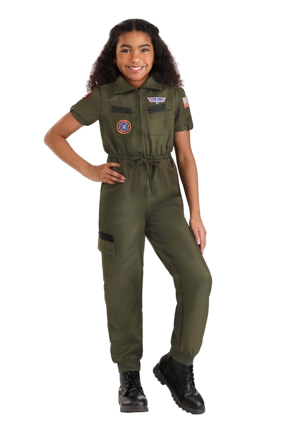 Girl's Flight Suit Top Gun Costume