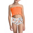 thumbnail image 1 of Girl's Floral Bikini Set Crop Top Flounce Two Piece Swimsuits Swimwear Kids Bathing Suits, 1 of 8
