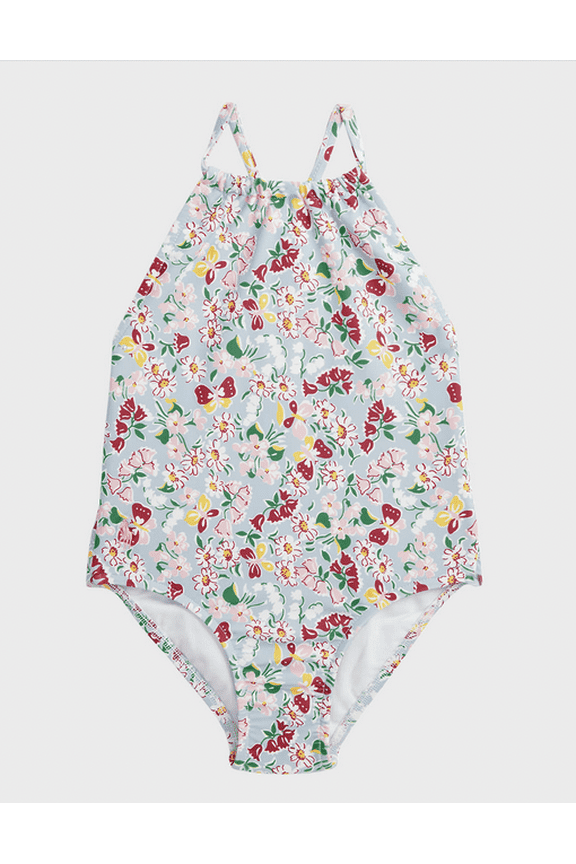 Girl's Floral-Printed One-Piece Swimsuit