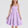 thumbnail image 1 of Girl's Flowy Cami Dress Ruched Sleeveless Layered Ruffle Cute Short Summer Casual Beach A Line Swing Dresses, 1 of 9