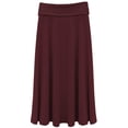 thumbnail image 1 of Girl's Fold Over Waist Stretch Knit Long Skirt, 1 of 6