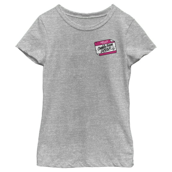 Girl's Fortnite Cuddle Name Tag Graphic Tee Athletic Heather Large