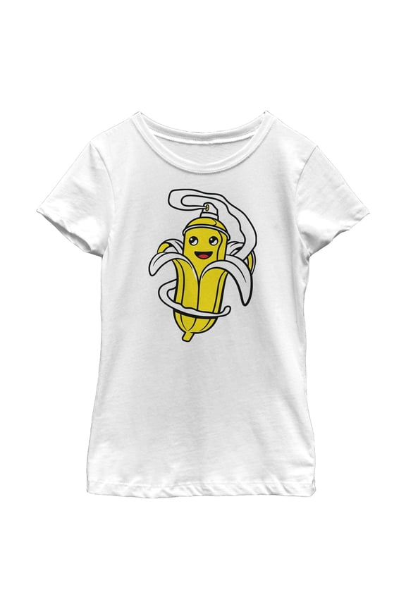 Girl's Fortnite Peely Spray Can Graphic Tee White X Large