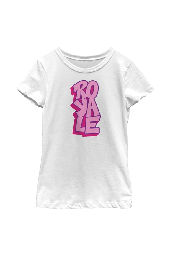 Girl's Fortnite Pink Royale Graphic Tee White X Large