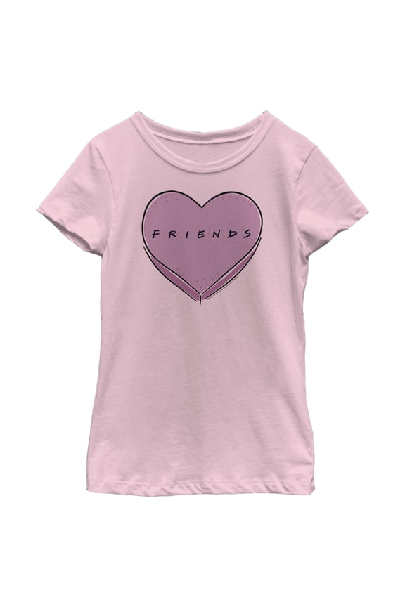 Girl's Friends Candy Heart Logo  Graphic T-Shirt